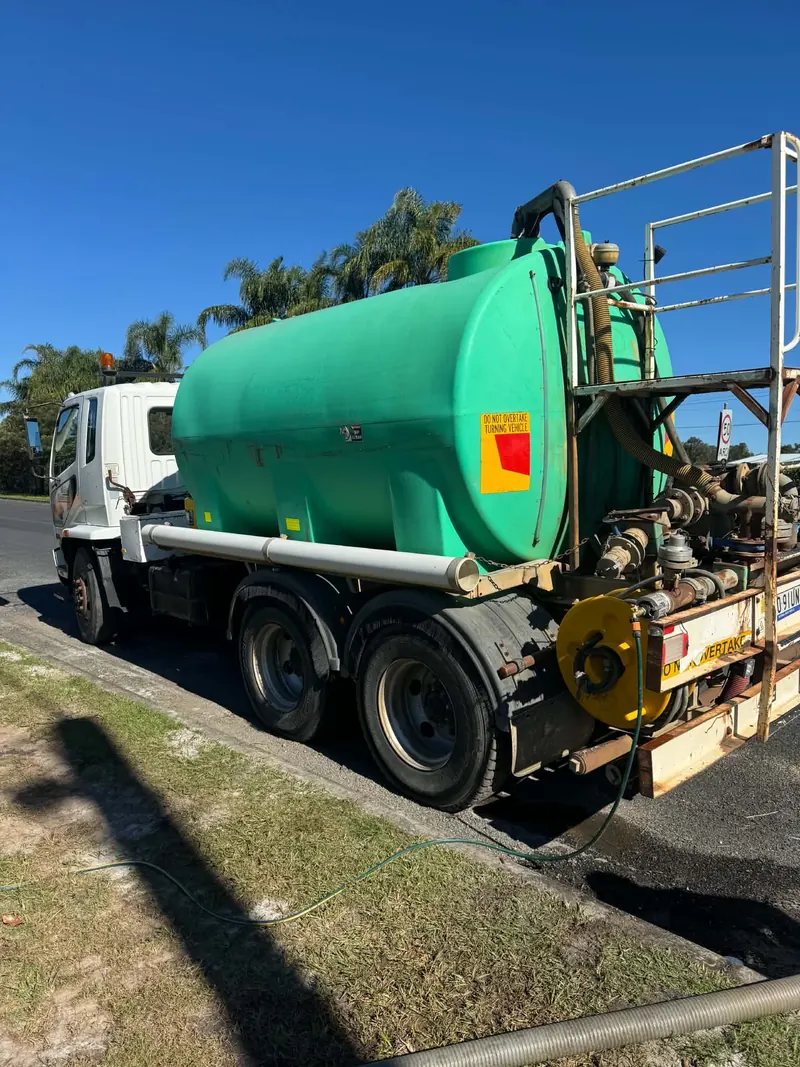 Water cart truck on site